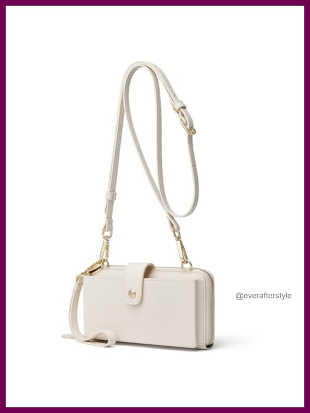 Genuine Leather Crossbody Cell Phone Purse RFID Wristlet Wallet
